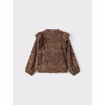 NAME IT Leopard Oversize Shirt Tinja Stucco